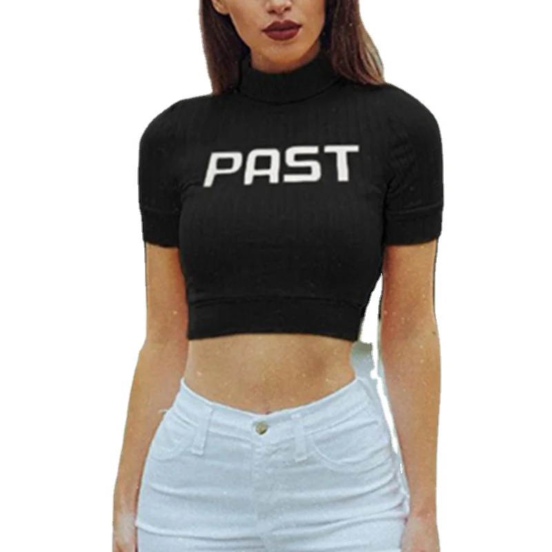 

Custom Logo Printing Wholesale Cheap Fashion women summer crop tshirt, All colors