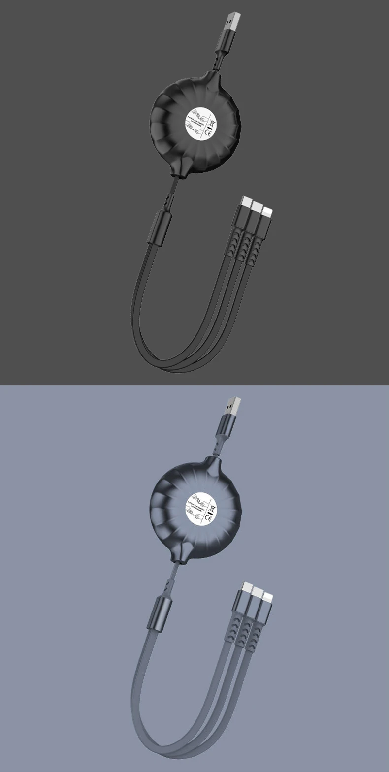 ADYSS Portable Retractable 3 in 1 Usb Extension Cable Package for Android Micro Usb Smart Watch Charger Cable - ANKUX.COM
