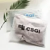 Biodegradable luxury high quality frosted ziplock bikini packaging bag custom logo 100pcs,clothing packaging bag