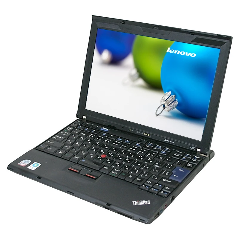 

Intel Quad Core p8400 4GB 320GB Lenovo Thinkpad X200 Used Dual Graphics Computer Second Hand Refurbished 12.1 Inch Laptops, Black