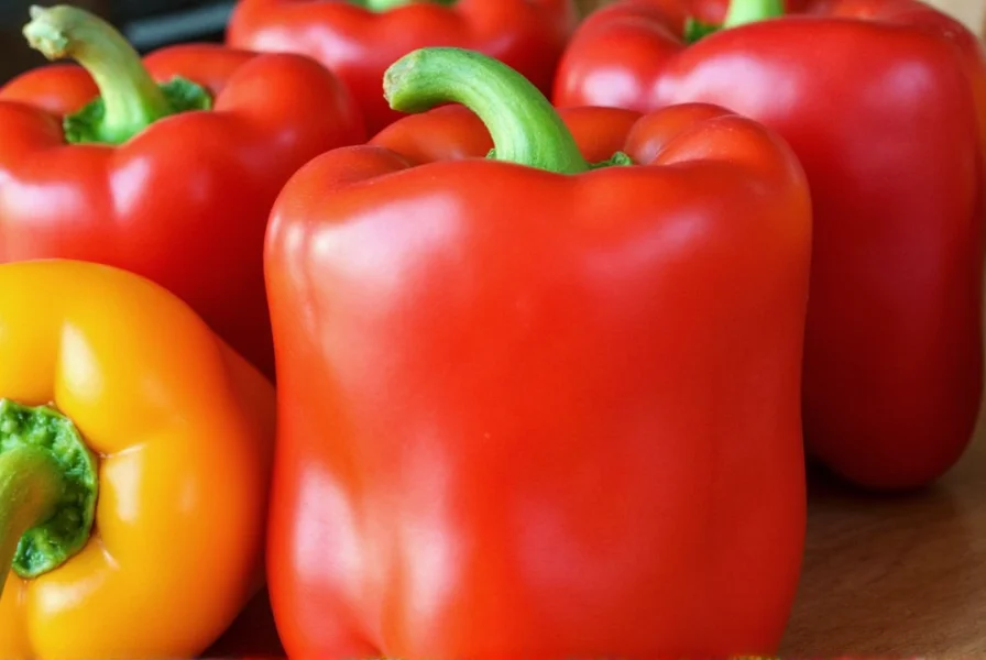 Fresh hot bell peppers in a bowl