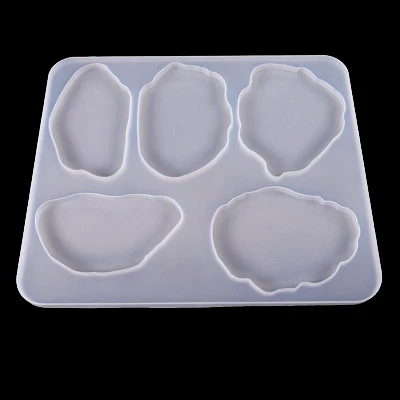 S132 silicone geode coaster resin mold for coaster diy making