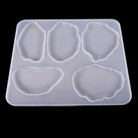 

S132 silicone geode coaster resin mold for coaster diy making