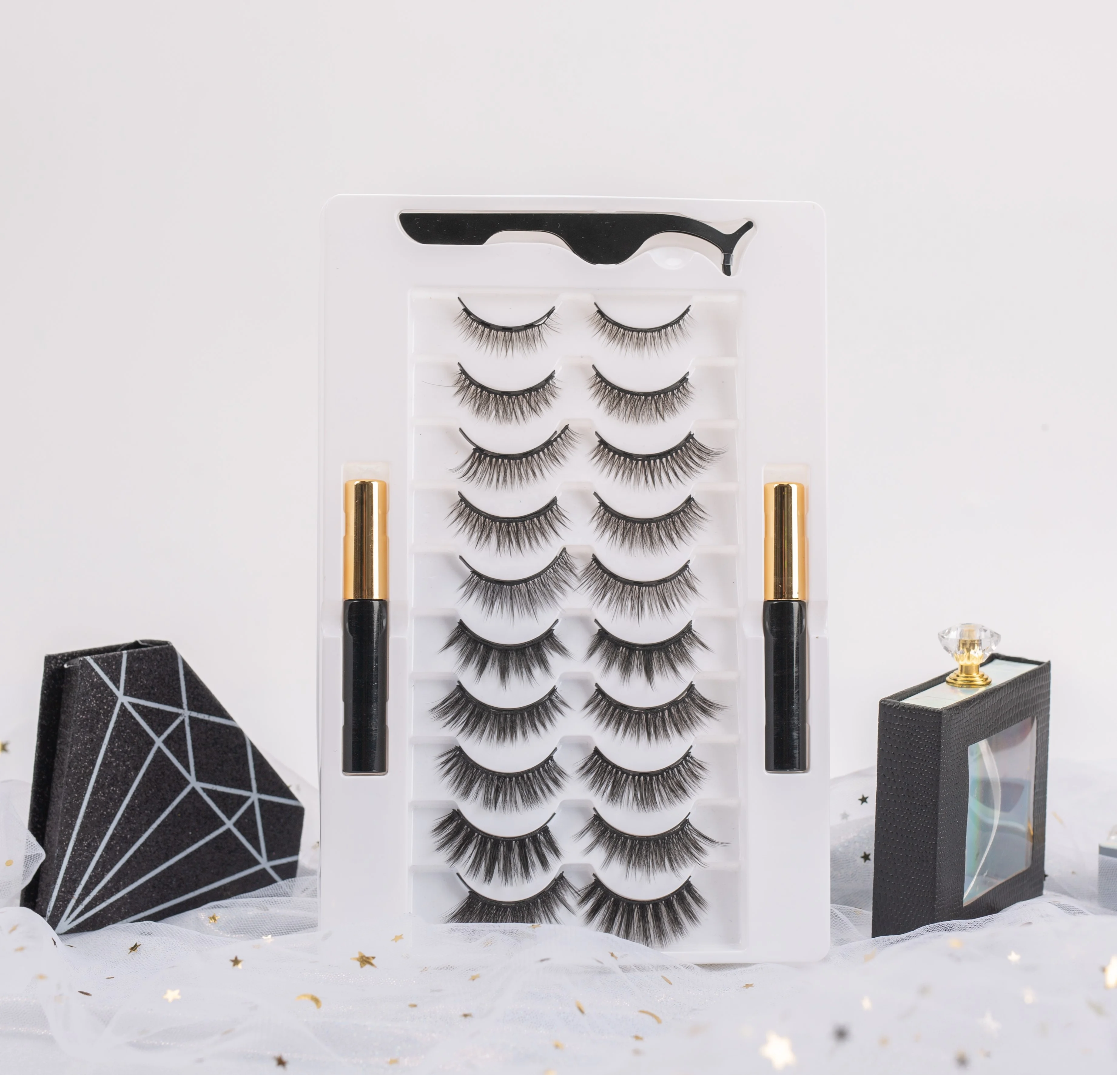 

2021 new arrivals wholesale private vendor Full Strip Lashes top quality 3d faux mink eyelashes