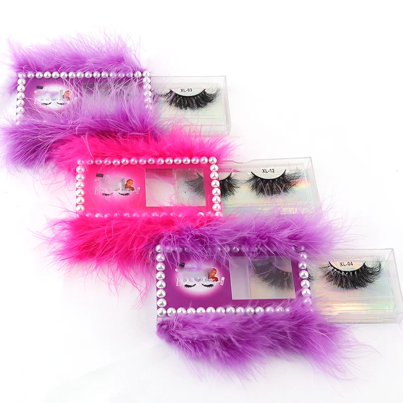 

Accept Sample Order 3d Luxury Mink Eyelashes 25mm Lashes Private Label Custom Package Box Accept, Black