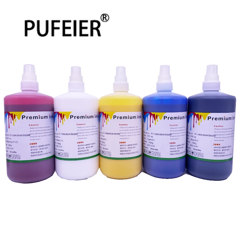

1000ML Bottle Premium Bulk DTF PET Film Transfer Pigment Ink Compatible For Epson Inkjet Printer 1KG Printing Refill DTF Ink