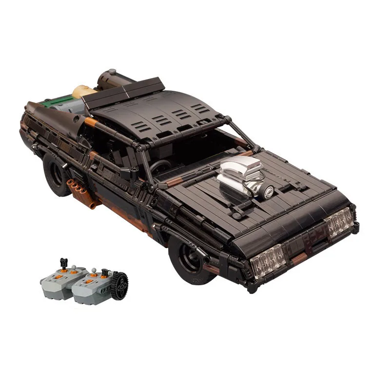 

MOC-35846 Black Interceptor Muscle Car Supercar Model Building Blocks Bricks Kids Toys Gift