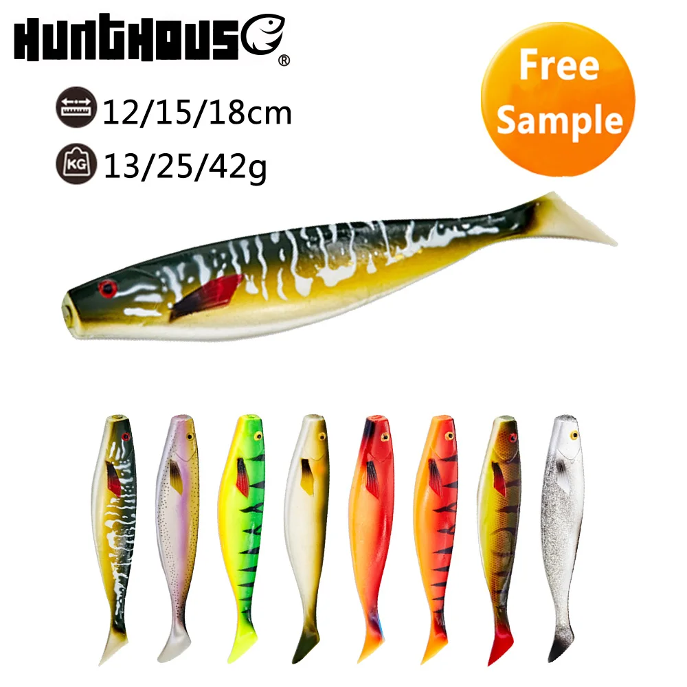 

deep diving water depth swimming PVC plastic long shooting fishing big soft lure, Vavious colors