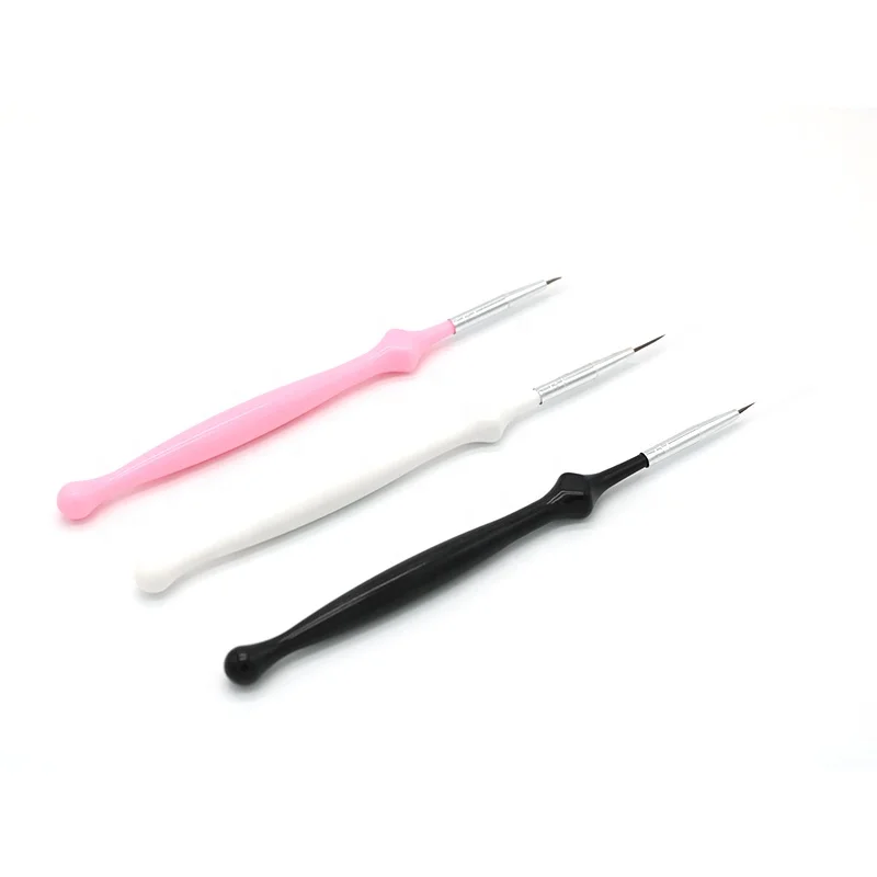 

High Quality Nail Line Pen Three Pieces Special Shaped Handle Nail Liner Set