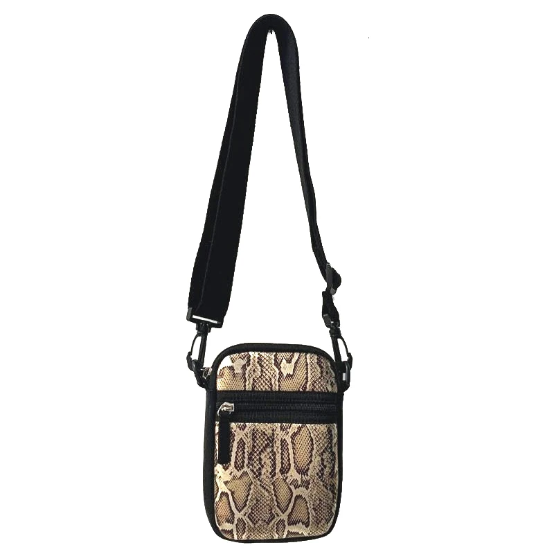 

New Popular Snake Print Neoprene Cellphone Bag Crossbody Muliti-functional and Convenient Mini Shoulder Bag