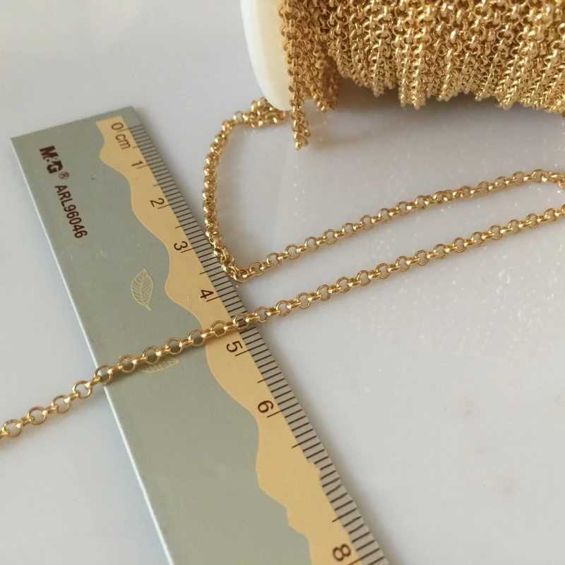 

High Quality Round Rolo Chain  Jewelry 14 Karat Gold Filled Chain