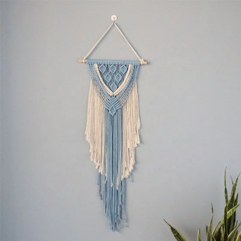 

Boho Nordic Luxury Wall Decor Hanging Home Tassel Cotton Woven Macrame Wall Hanging Tapestry, White/beige