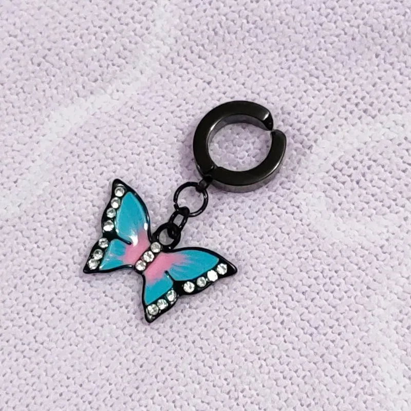 

Stainless steel faux clip on belly ring, As pic