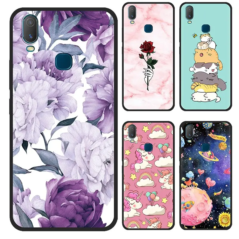 

Anti-knock Back Phone Cover For VIVO Y11 Colorful Phone Cover Painted TPU Design back Fashionable