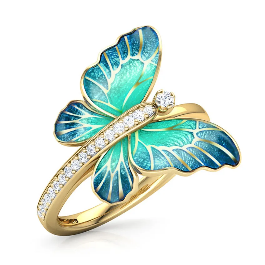 

CAOSHI Hot Sale Fashion Jewelry  New Design Butterfly Rings Gold plated Fashion Women Ring Wings