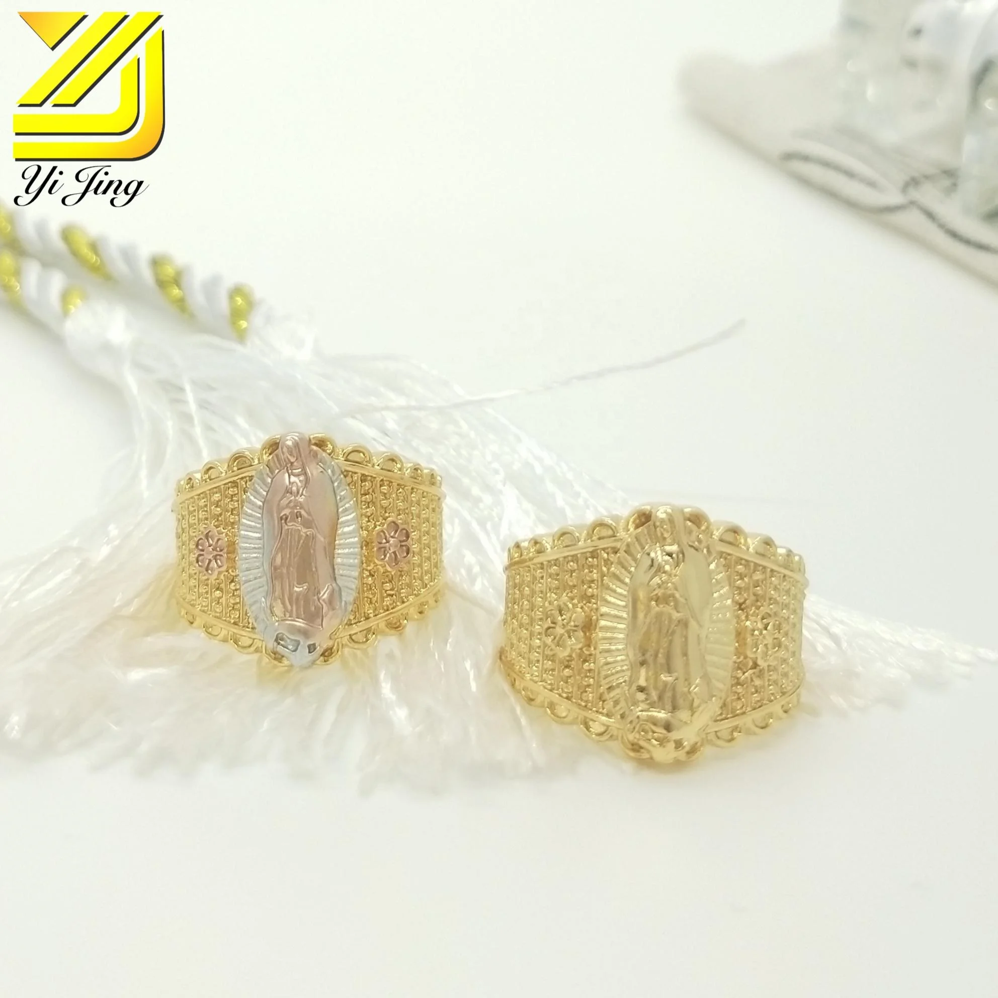 

Latest fashion popular the Virgin Mary ring with two small rose