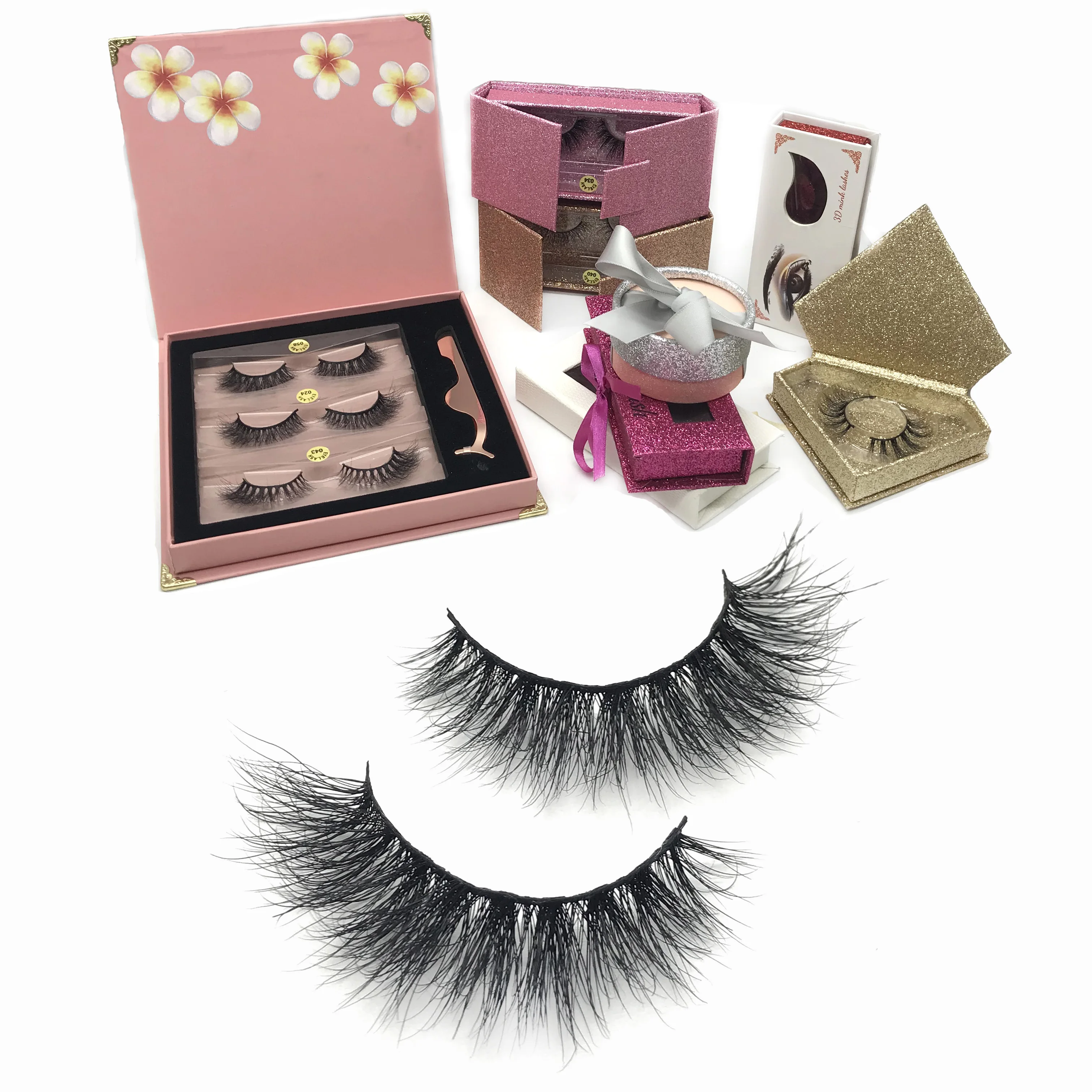 

Soft 3D Mink Lashes Variety Individual Lashes 5 Pairs Mink Lashes