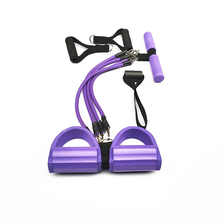 

2021 Popular Fitness Gym Equipment Resistencia Strength Bands Pedal Gym Fitness Exercise Elastic Foot Pull Rope, Customize color