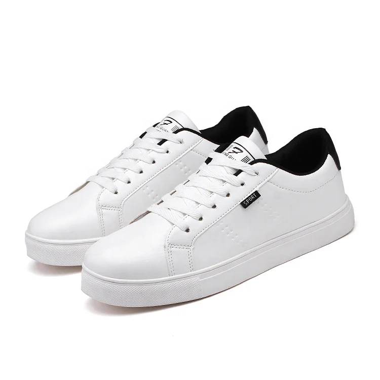 

High Quality Men Fashion White Sneakers PU Upper Casual Shoes