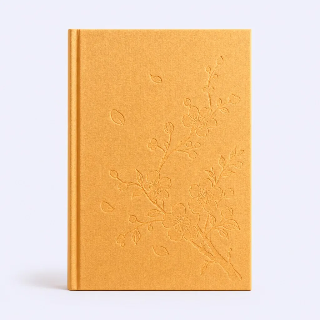 Apricot Silk Floral Branch Journal