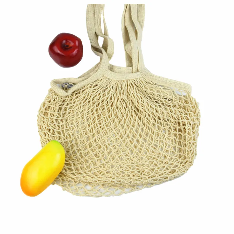 

customized custom printed with logo reusable fruit net shopping cotton mesh tote bag, Customized color