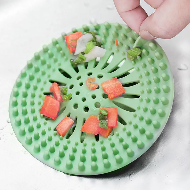 

Factory Sales Plastic Floor Drain Stickers Disposable Drain Hair Catchers, Pink/blue/grey/green