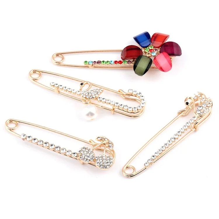 

custom wholesale women's muslim brooch hijab scarf pins, Custom color