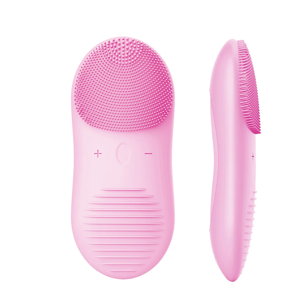 

Latest Mini Beauty equipment Wireless Charger silicone face cleansing brush electric Silicone Face Cleaner For all skin type, Pink,blue,black,rose red