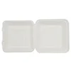 9 inch Clamshell Hinged Clamshell Made of Sugarcane Fiber Bagasse