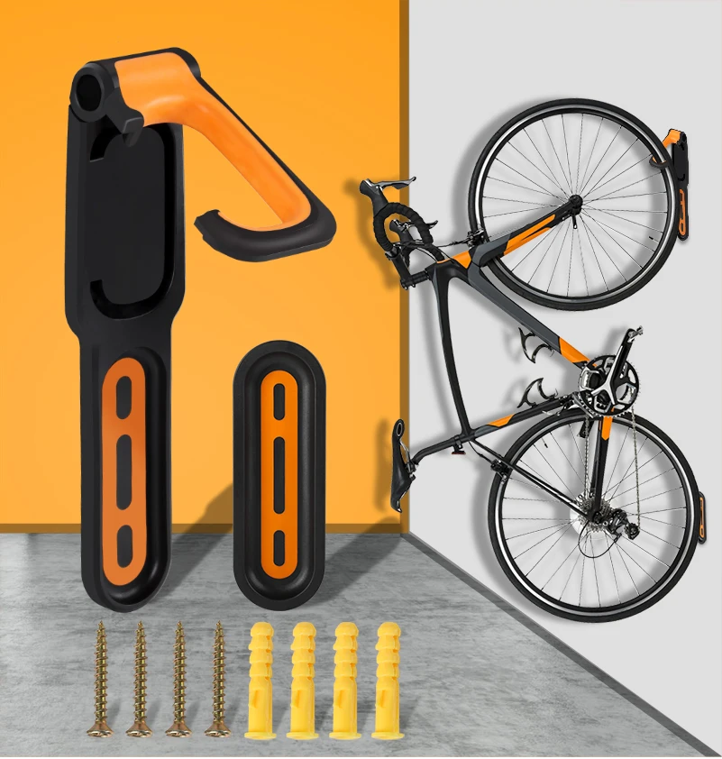 

Stick vertical horizontal wall bracket sets bike parking rack road mtbbike mounted hook holder hanger stand bicycle wall mount