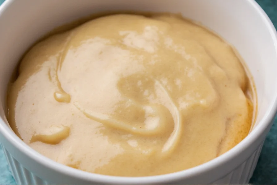 Step-by-step process of making smooth cinnamon roll icing in a white bowl with whisk