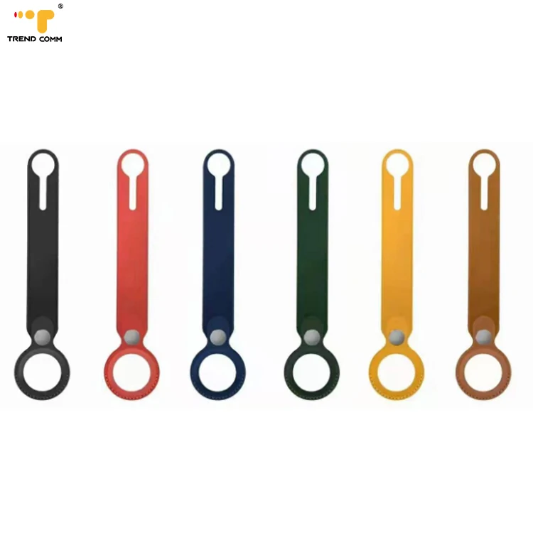 

New Trending Product 2021 Airtag Loop Premium Key Chain Shockproof Silicone Cover For Airtags Case, 6 colors
