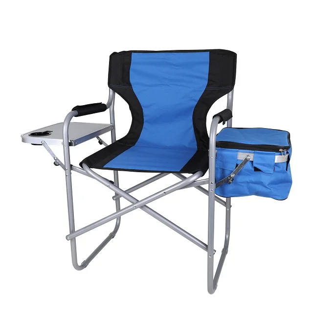 director folding chair with cooler and side table