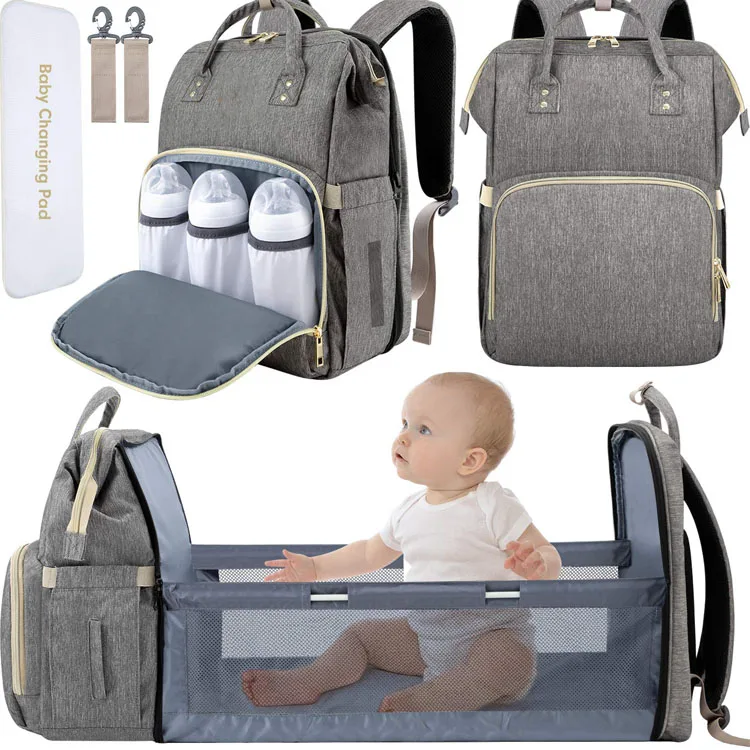 

Hot sale custom mommy backpack bags waterproof large folding insulated baby diaper bags, Customized colors