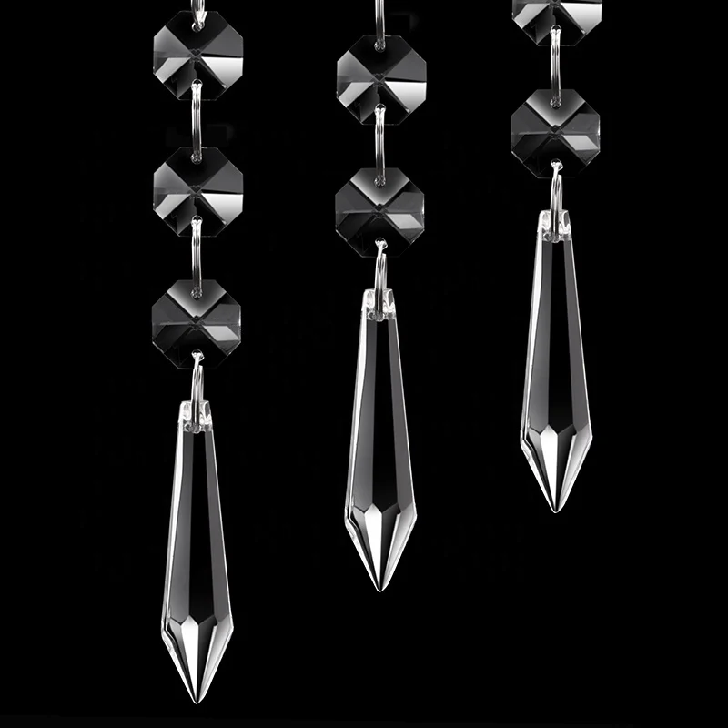 Crystal Icicle Prism Pendants parts crystal hanging chandelier drop lighting/door curtain pendant decor