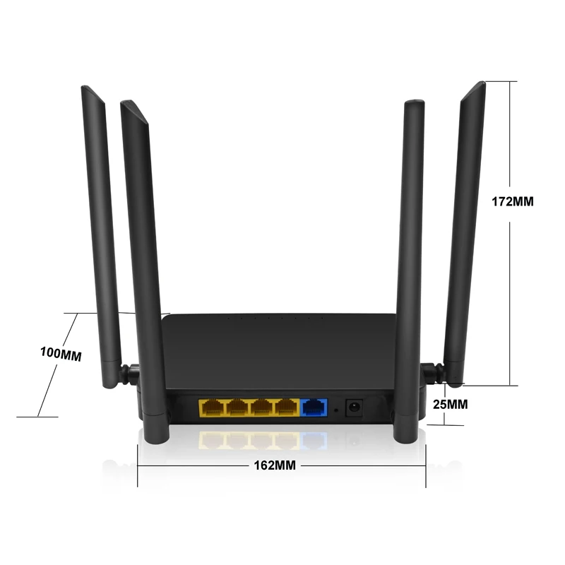 

1200Mbps wireless router access point 2.4G/5G Dual band openwrt wireless routers 4*5 dbi External Antenna wifi router