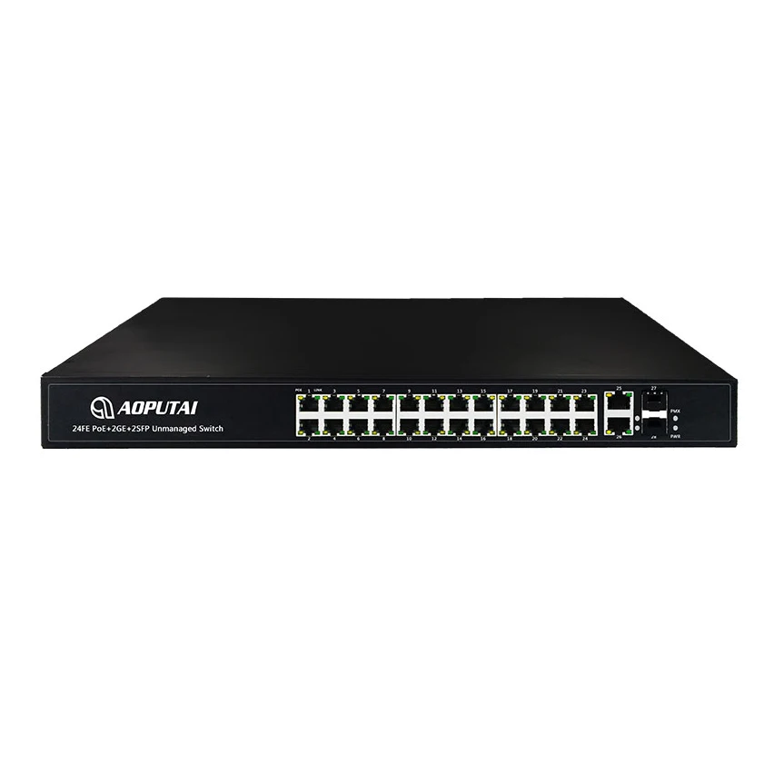 

2 1000M 2 gigabit RJ45 24 100M port 32G 440W customized ai poe switch for IP phone