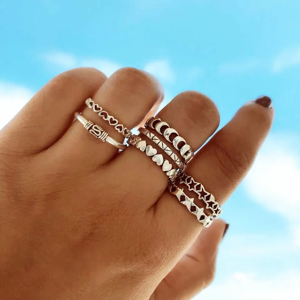 

Fashion Silver Star Rings set for women Wholesale NX206083, Picture