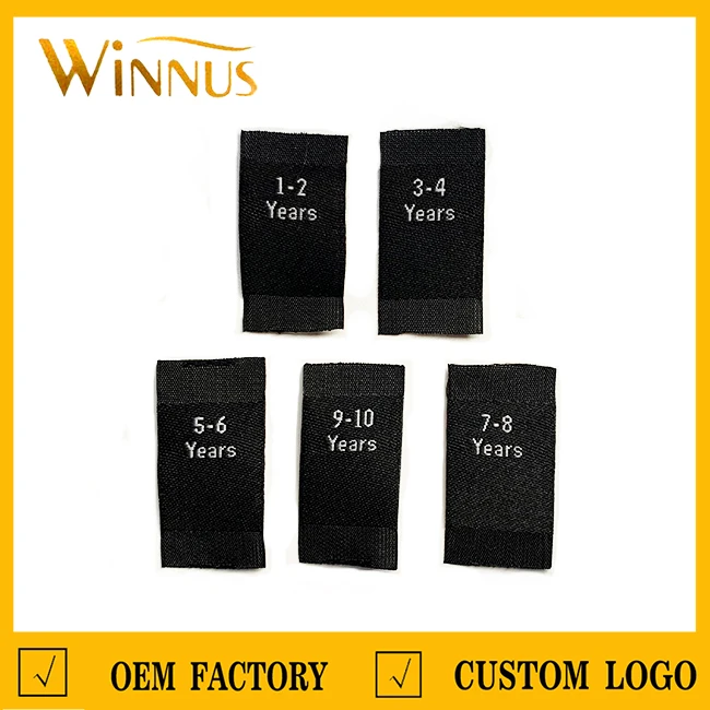 Faible Quantite Minimale De Commande Logo Personnalise Noir Blanc Damasse De Vetement Enfant Vetements Etiquette De Taille Tissee Pour Vetements De Bebe Buy Etiquette De Taille Etiquette De Taille Pour Soutien Gorge Etiquette De