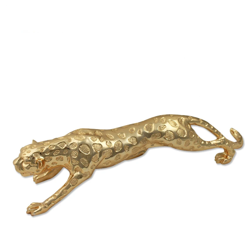 

Manufacturers wholesale living room decoration resin electroplating money leopard statue life size panther decoration for home, As the pictures, based on pantone color