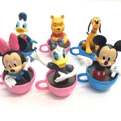 Free Shipping 6pcs/set cute cup + Doll Mickey minn