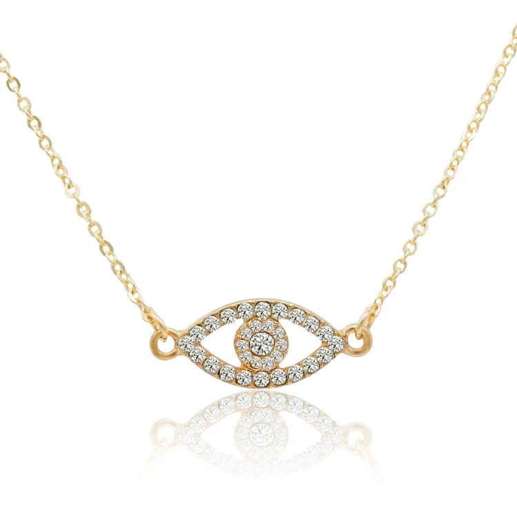 

Wholesale 18k Gold Plated Evil Eye Pendant Necklace Women, Picture