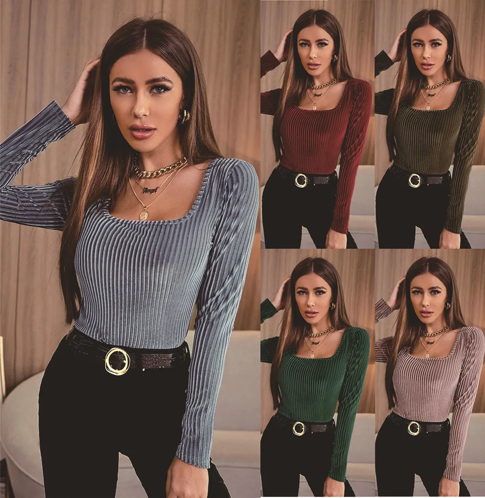 

2021 autumn winter women tops and blouses long sleeve velvet yong grils casual office tops blous shirt