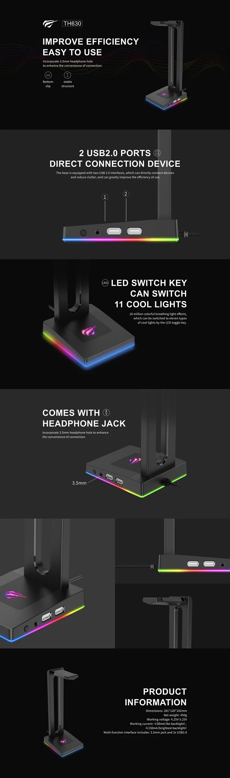 havit headset stand