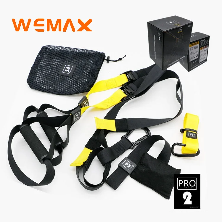 

WEMAX gym home Resistance Band Box Home Exercise Training Hanging Straps Belt body training belt, Default yellow color