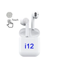 

Upgraded Version i12 tws earbuds, Orginal Blue Box Factory wholesale TWS Wireless Earbuds i12 with 350 mah Charging Case