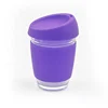 Factory new products cheap reusable travel outdoors office cup silicone glass coffee cups