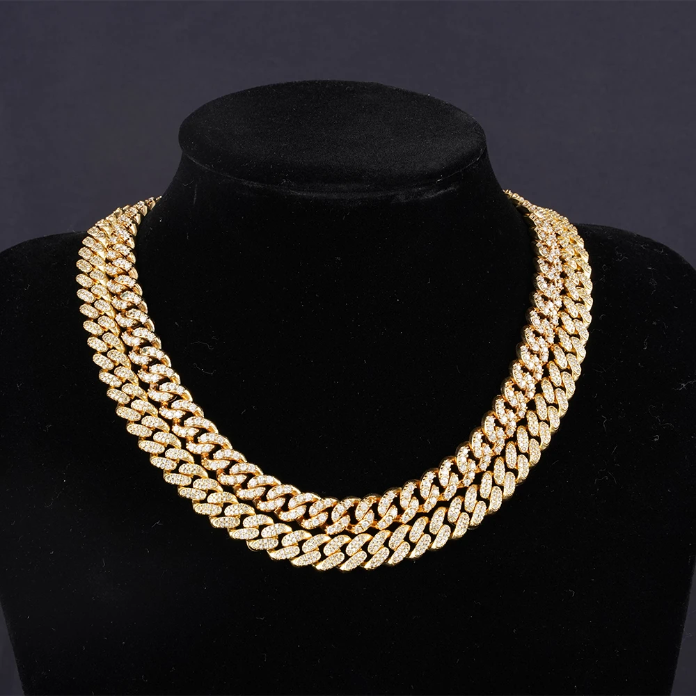 

JL Jewelry 12mm 18k Cuban Link Chain Iced 18k Gold Bracelet Hip Hop Wholsale