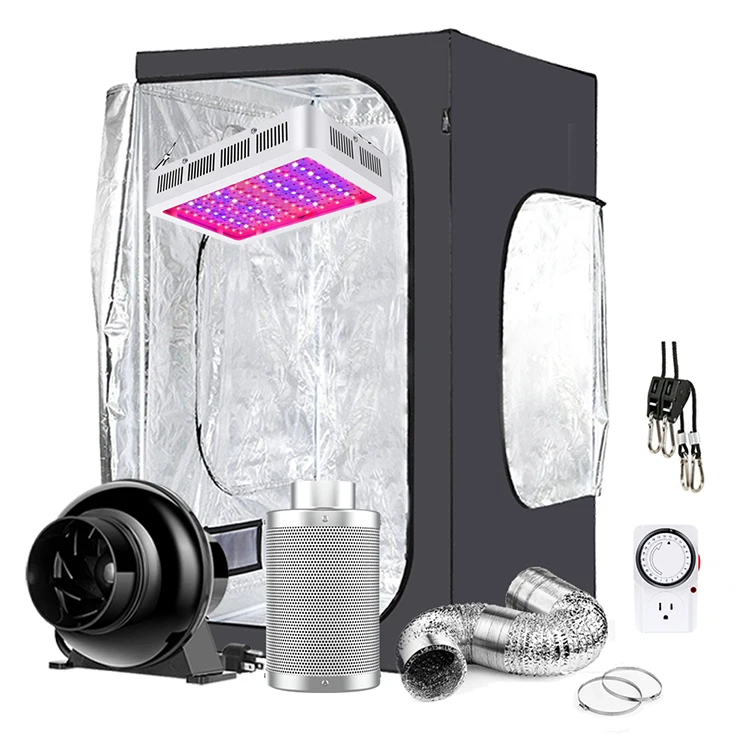 

Popular Design Garden Hydroponic Grow Tent Large Complete Kit Grow Box For Grow Plants Growth Grow Room, Black