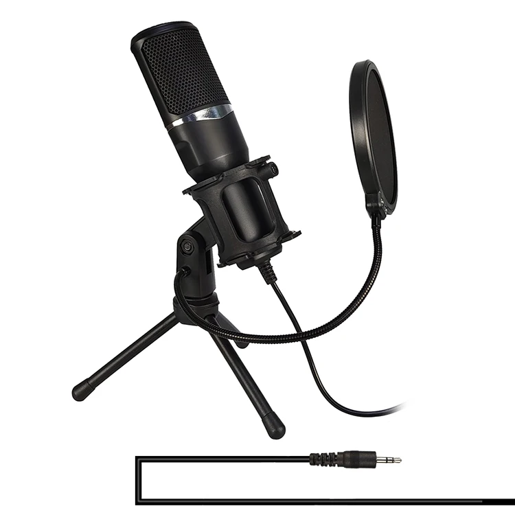 

USB Computer Cardioid Microphone for PC Gaming Condenser Mic for Recording Voice Over